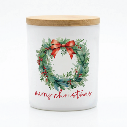 Christmas Wreath Candle | 12 oz Jar