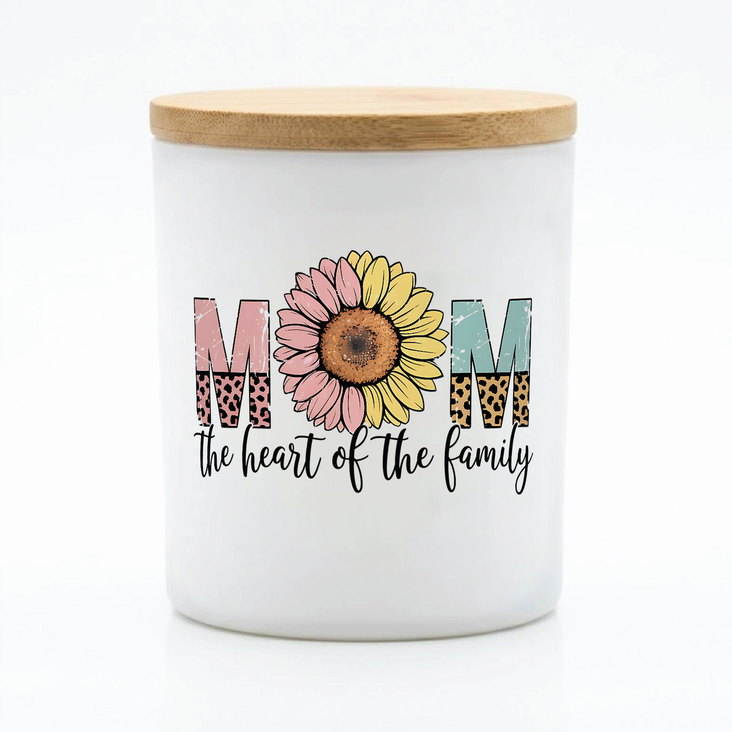 Mom the Heart of the Family Candle Gift | 12 oz Jar