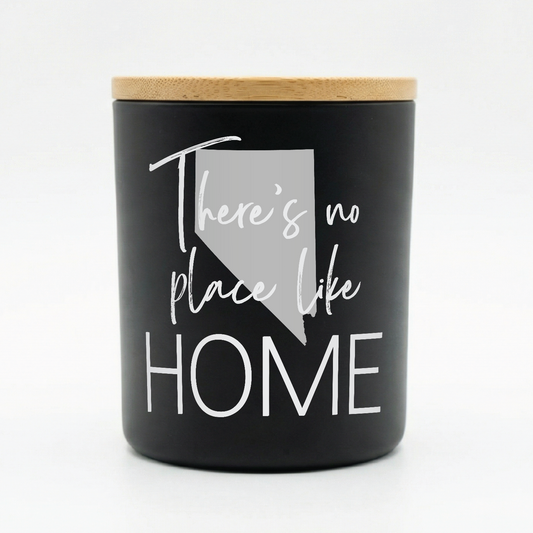 Custom No Place Like Home State Candle Black | 12 oz Jar