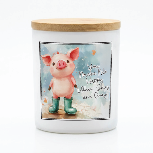 Cute Pig Quote Candle | 12 oz Jar