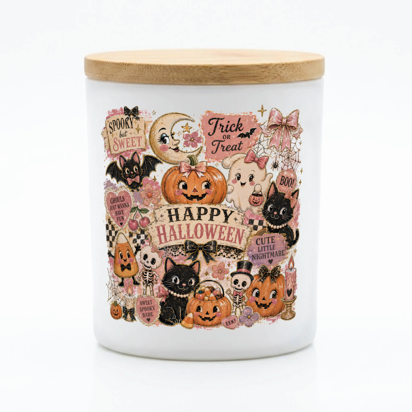 Happy Halloween Cute Spooky Candle Gift | 12 oz Jar