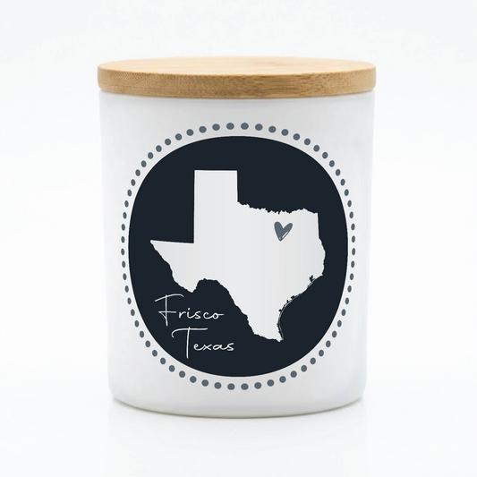 Custom Hometown Candle Blue Art| 12 oz Jar