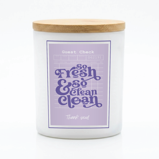 Guest Check Series So Fresh So Clean Candle | 12 oz Jar