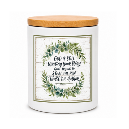 Trust the Author Faith Candle | 12 oz Jar