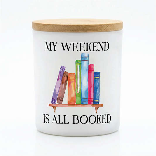 Book Lover Candle Weekend Is All Booked Gift | 12 oz Jar