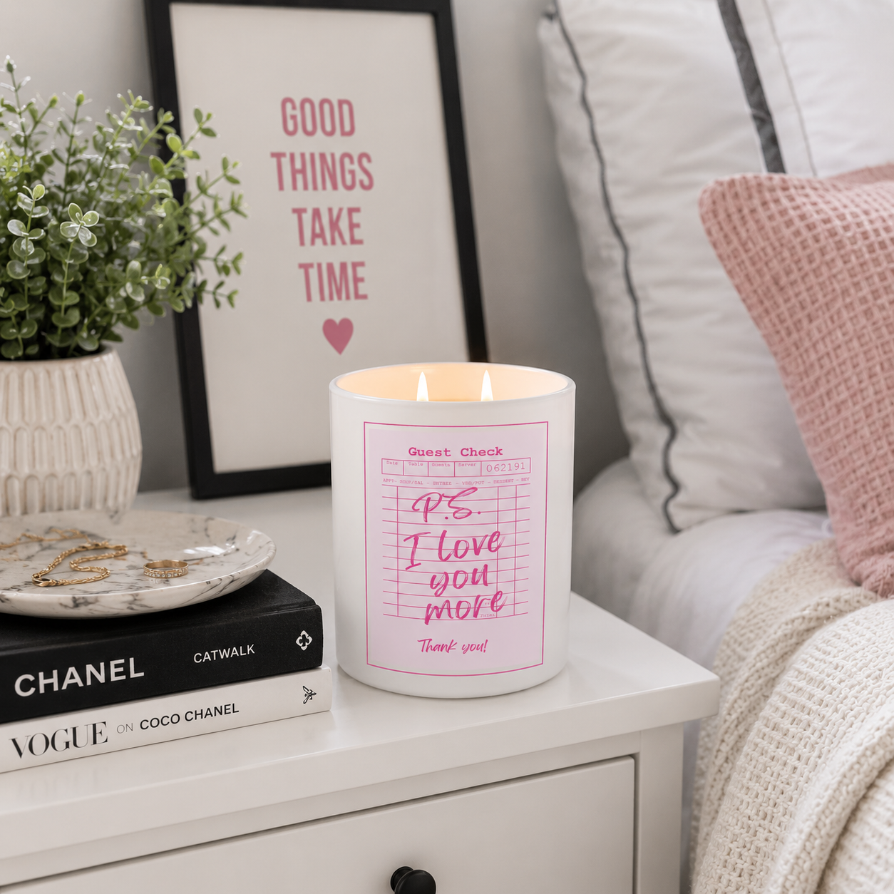 Guest Check Series P.S. I Love You More Candle | 12 oz Jar