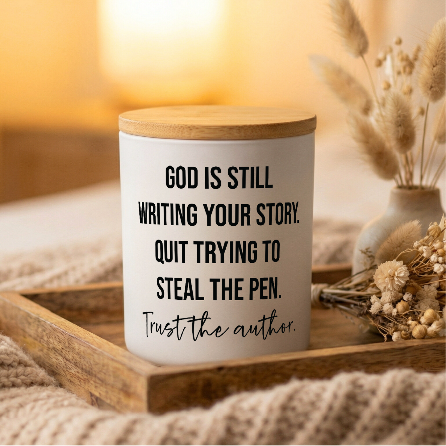 Trust the Author Candle – Inspirational Gift | 12 oz Jar