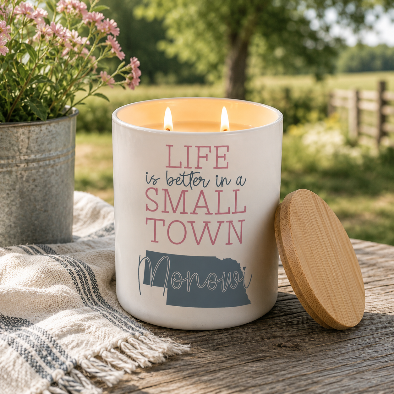 Custom Life Better in a Small Town Candle | 12 oz Jar