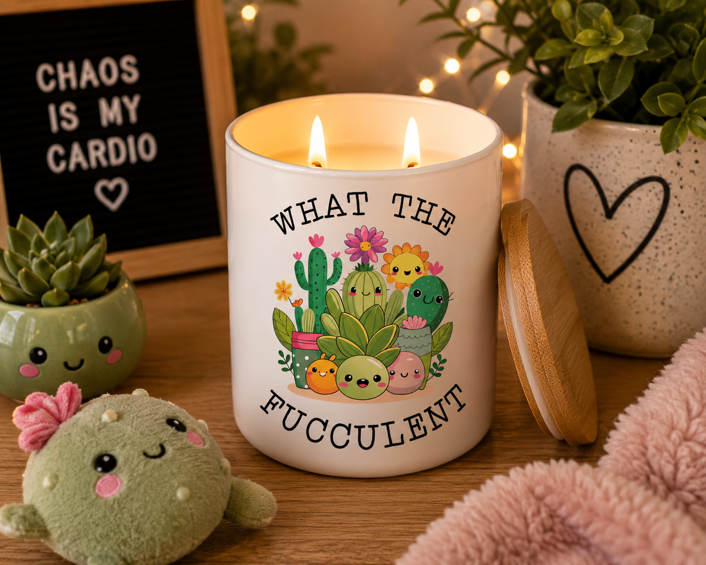 What the Fucculent Funny Candle | 12 oz Jar