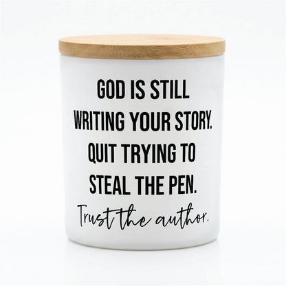 Trust the Author Candle – Inspirational Gift | 12 oz Jar