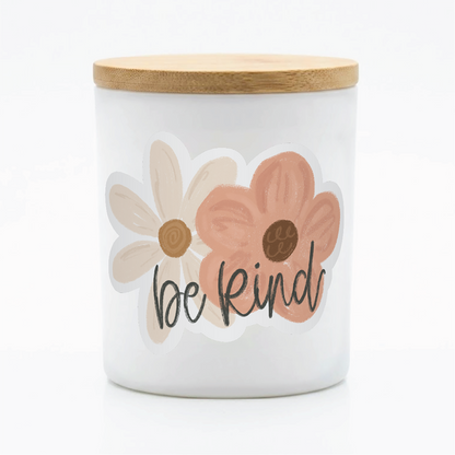 Be Kind Floral Candle – Inspirational Gift | 12oz. Jar