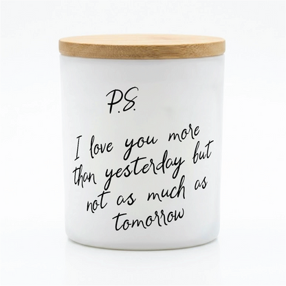 P.S. I Love You More Candle – Romantic Gift | 12 oz Jar